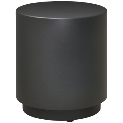 HOMCOM Terrazzo Finish Side Table, 17" Round End Table for Indoor and Outdoor, Charcoal Grey