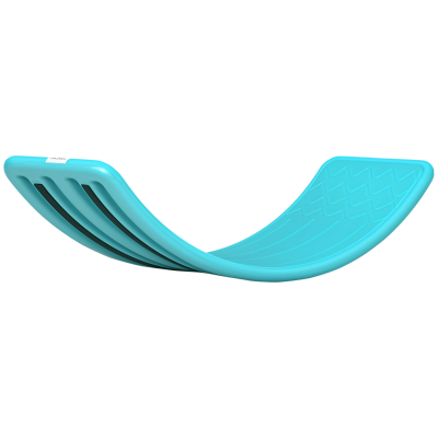 Qaba 32.3" Balance Board, Wobble Board Kids Curvy Rocker Board, Ended Preschool Learning Montessori Waldorf Toy, Ages for 3-6 Years Old, Blue