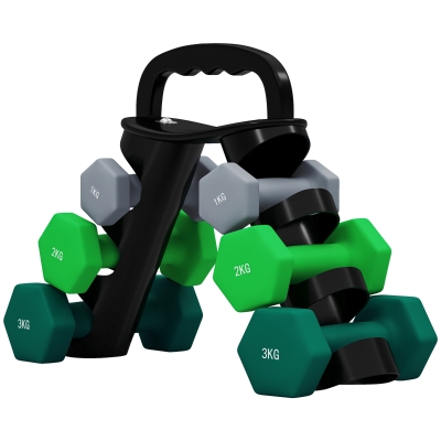Soozier 26 LBS Hex Dumbbell Set with Vertical Rack, Adjustable Dumbbells, Hand Weights for Home Gym Strength Training, Green