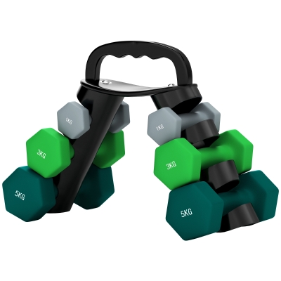 Soozier 40 LBS Hex Dumbbell Set with Vertical Rack, Adjustable Dumbbells, Hand Weights for Home Gym Strength Training, Green