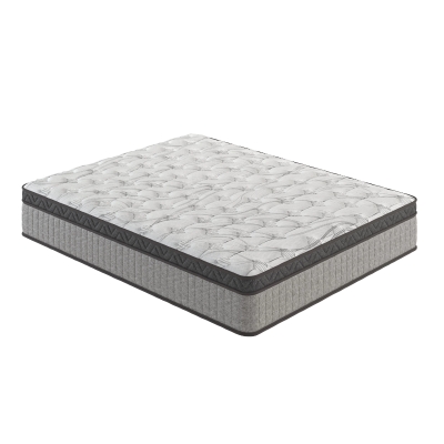 12" Full Diamond Innerspring Hybrid Mattress with Cooling Gel Memory Foam, Gray