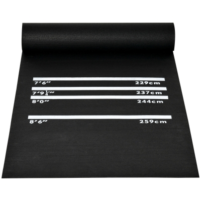 Soozier 9.8 x 2 ft Professional Rubber Dart Mat with 4 Throwing Distances for Pub Club Home, Black