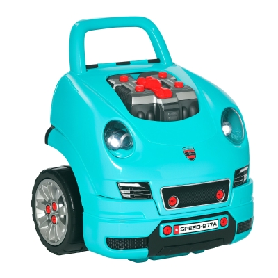 Qaba Kids Mechanic Truck Engine Toy Set, Teal