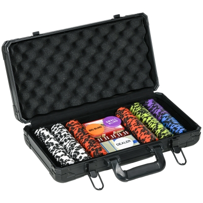 Soozier 300PC Clay Poker Chips Set with Aluminum Case