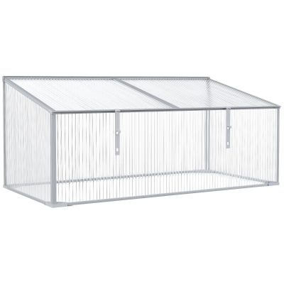 Outsunny 39''x23.5''x17.25'' Outdoor & Indoor Greenhouse for Plants Larger Room with Adjustable Sunshine Board, Cold Frame