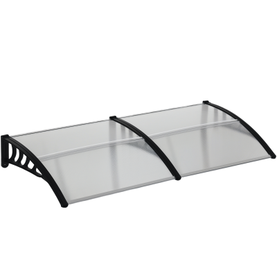 Outsunny Awning Door Canopy, 78.7" x 37.8", Polycarbonate Front Door Outdoor Patio Cover for UV Protection, Clear