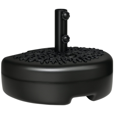 Outsunny Half Round Umbrella Base, 40lbs Sand/Water, Black
