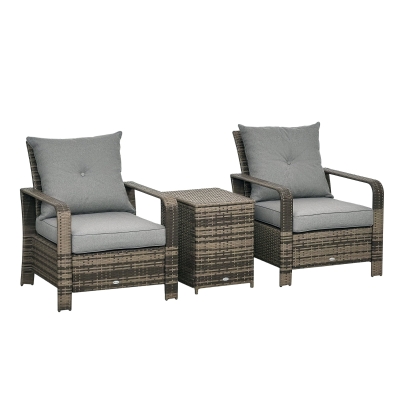 Garden Bistro Set 28.75" x 32.5" x 34.5" Gray