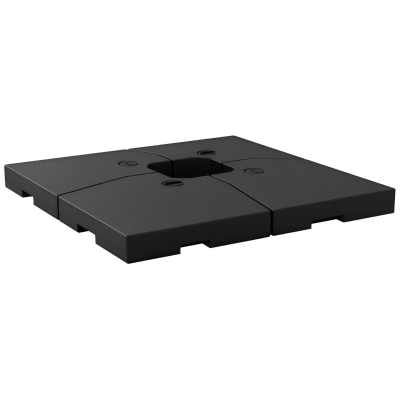 Outsunny 4-Piece Cantilever Umbrella Base Set, 176 lbs Capacity, Black