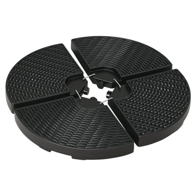 Outsunny Patio Umbrella Base Weights, 4-Piece, Black