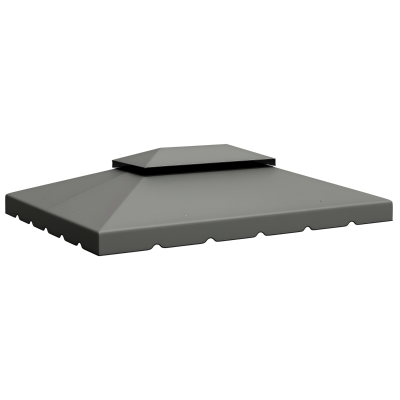 Outsunny 13' x 10' Gazebo Replacement Canopy, Gazebo Top Cover with Double Vented Roof for Garden Patio(TOP ONLY), Grey