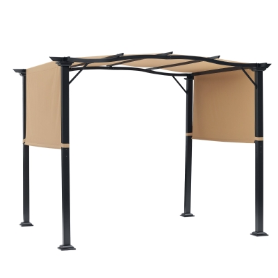 Outsunny 8' x 10' Retractable Pergola Canopy, Outdoor Shade