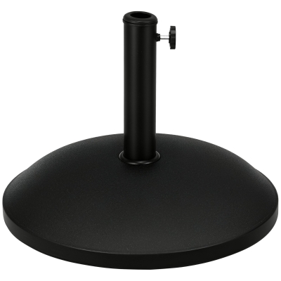 Outsunny 20" Round Cement Umbrella Base Stand, Black