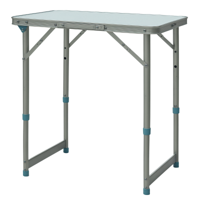 Outsunny Folding Adjustable Patio Picnic Table Portable Camping Dining Lunch Table Aluminum Frame Silver