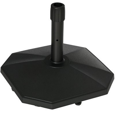 Outsunny 48lbs Patio Umbrella Base Weight, Concrete Outdoor Umbrella Stand Holder for Lawn, Deck, Backyard, Garden, Black