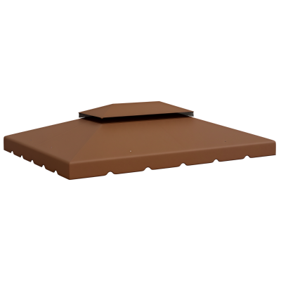 Outsunny 13' x 10' Gazebo Replacement Canopy, Gazebo Top Cover with Double Vented Roof for Garden Patio(TOP ONLY), Coffee