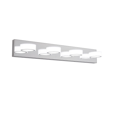 29" Modern 4-Light LED Vanity Light with Rotatable Design, Chrome