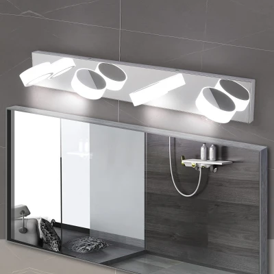 29" Modern 4-Light LED Vanity Light with Rotatable Design, Chrome