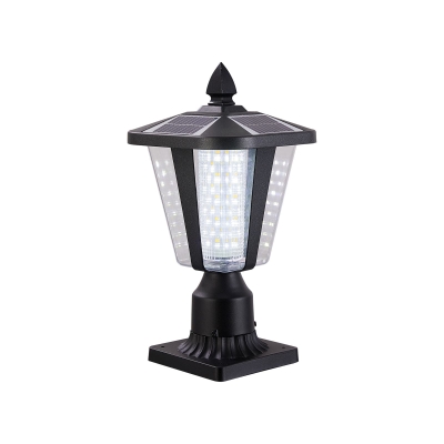Solar Powered Outdoor Lantern with IP65 Waterproof, Black