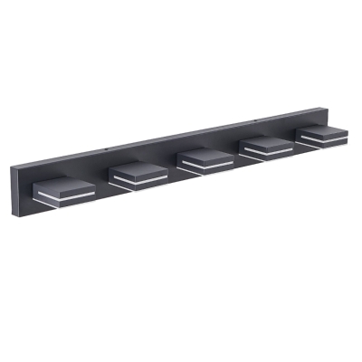 Energy-Saving 5-Light Wall Sconce with Geometric Lamp Heads, Black