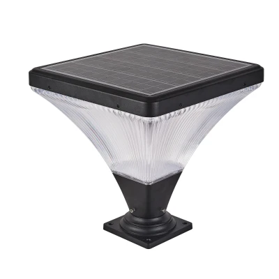 15" Outdoor LED Post Light with Remote Control, Black