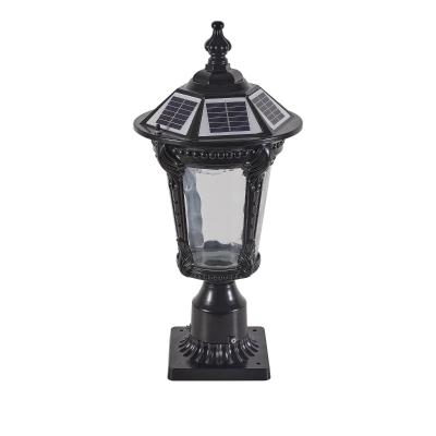 Retro Solar Light with Dimmable LED with Vintage Design, Black