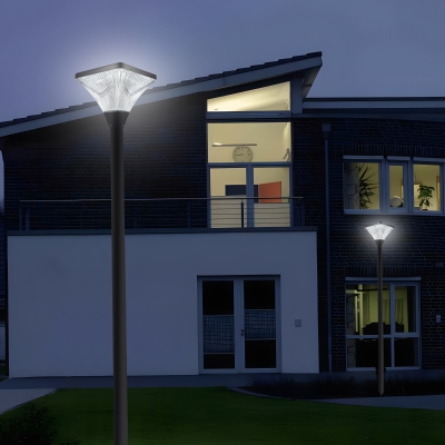 15" Outdoor LED Post Light with Remote Control, Black