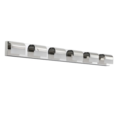 Modern Bathroom Vanity Lighting with 6-Light LED, Chrome