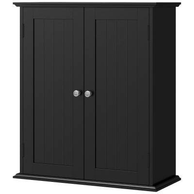 HOMCOM Bathroom Medicine Cabinet, Wall Cabinet with 2 Doors and Adjustable Shelf, Space Saver Over Toilet Cabinet