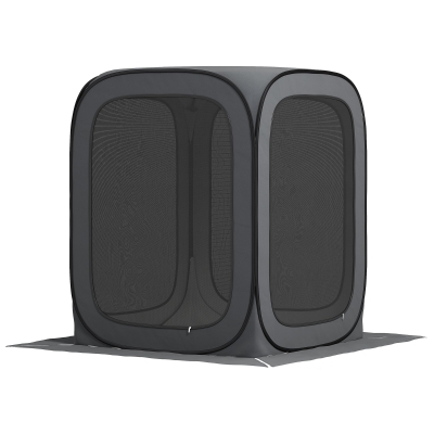 Outsunny 6x6ft Portable Camping Gazebo Tent with Carry Bag, Gray