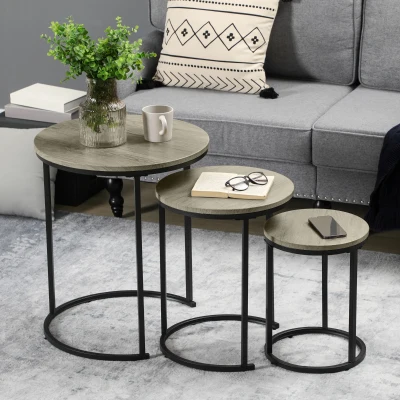 3 Piece Table Set for Living Room: Stylish Comfort & Space Savers