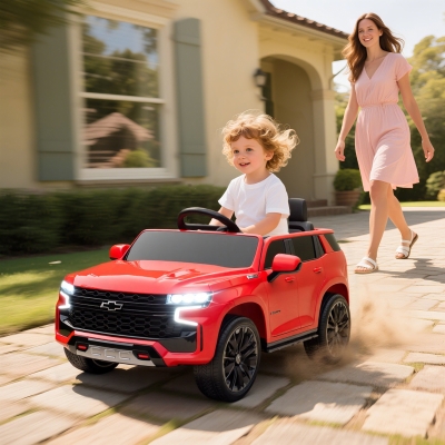 Aosom 12V Electric Ride-On Car for Kids, Red