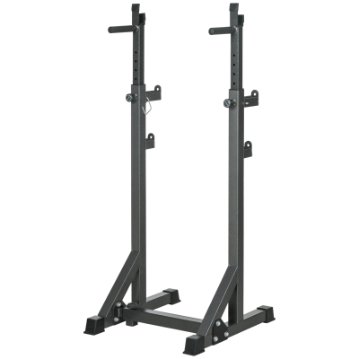 Soozier Adjustable Bench Press Rack, Multi-Function Squat Rack for Home Gym Strength Training, Black