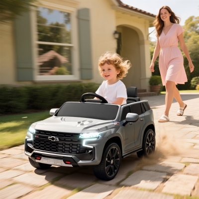 Aosom 12V Electric Ride-On Car for Kids, Gray