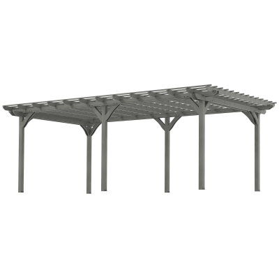 Pergola 240" L x 144" W x 88.5" H Gray