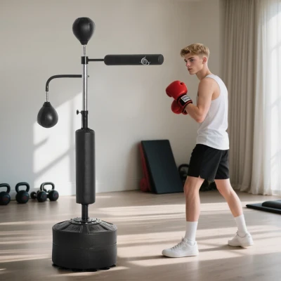 Soozier 3-in-1 Freestanding Boxing Bag with Adjustable Height
