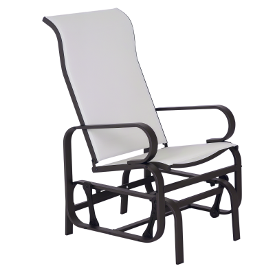 Outsunny Outdoor Mesh Glider Swing Chair Patio Garden Rocking Gliding Seat Yard Porch Furniture, Brown Beige