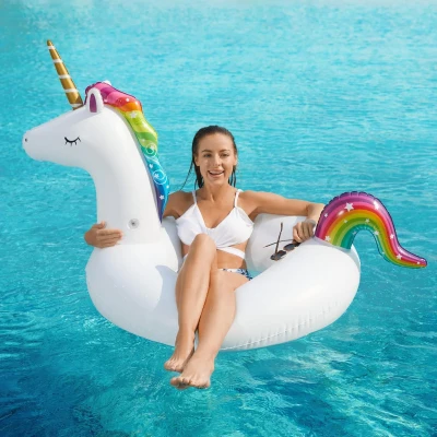 2 Pack Vinyl Floaties with Fast Inflation Valves, Multicolor