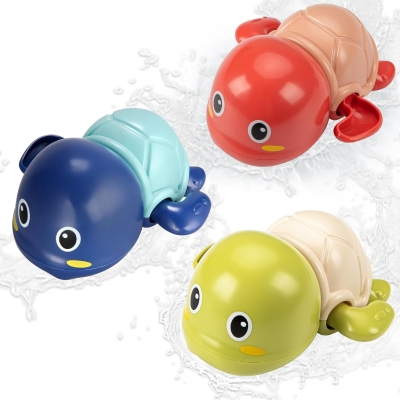 3 Pack TOHIBEE Cute Swimming Turtle Bath Toys for Toddlers, Multicolor