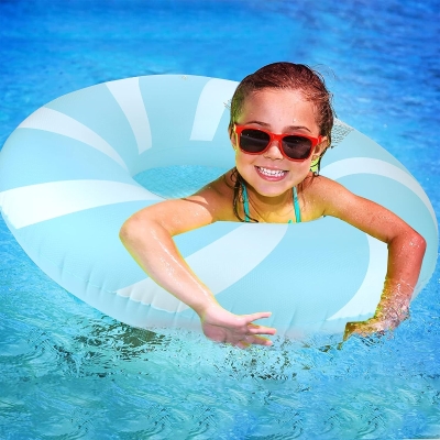 Inflatable Pool Float for Adults and Kids, Blue