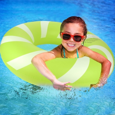 Inflatable Pool Float for Adults and Kids, Green