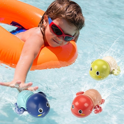 3 Pack TOHIBEE Cute Swimming Turtle Bath Toys for Toddlers, Multicolor