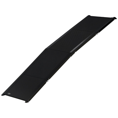 PawHut Folding Pet Ramp, 62 Inch Lightweight Portable Dog Ramp for Extra Large Dogs, Non-Slip Surface for Cars, Trucks and SUVs, Black