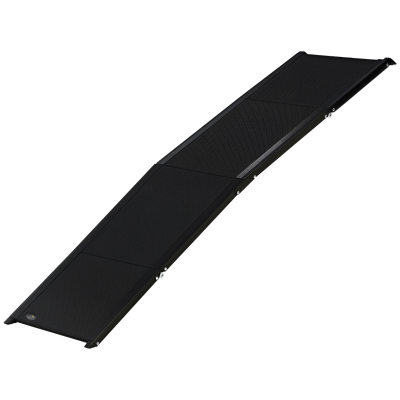 PawHut Folding Pet Ramp, 62 Inch Lightweight Portable Dog Ramp for Extra Large Dogs, Non-Slip Surface for Cars, Trucks and SUVs, Black