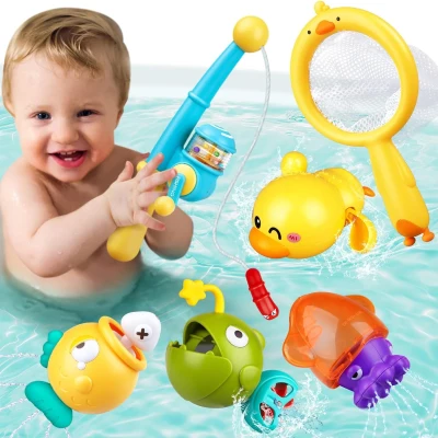 Magnetic Fishing Game with 3 Different Fish, Multicolor