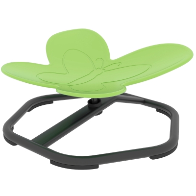 Qaba Butterfly-Shaped Kids Swivel Chair, Non-Slip Sit and Spin Sensory Chair for Training Body Coordination, Green