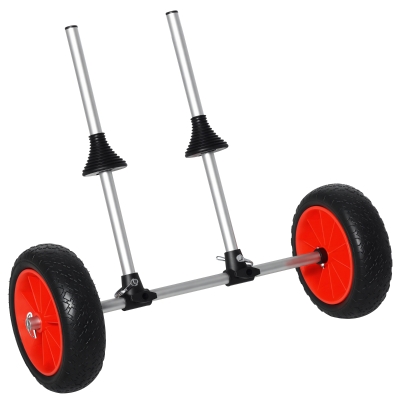 Soozier Universal Kayak Cart Trolley Trailer with Strong Aluminum Frame, Adjustable Width Crossbar, Large Tires