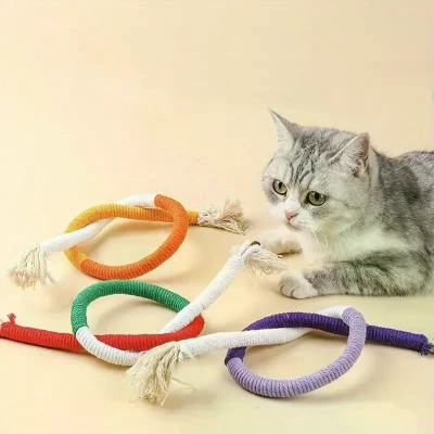 3-Pack Cat Chew Toys with Refillable Natural Catnip, Multicolor