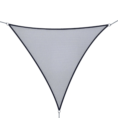 Outsunny Triangle 10' Canopy Sun Sail Shade Garden Cover UV Protector Outdoor Patio Lawn Shelter with Carrying Bag Grey