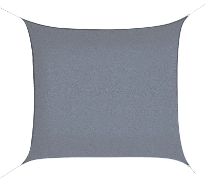 Outsunny Square 12’ Canopy Sun Sail Shade Garden Cover UV Protector Outdoor Patio Lawn Shelter with Carrying Bag Grey